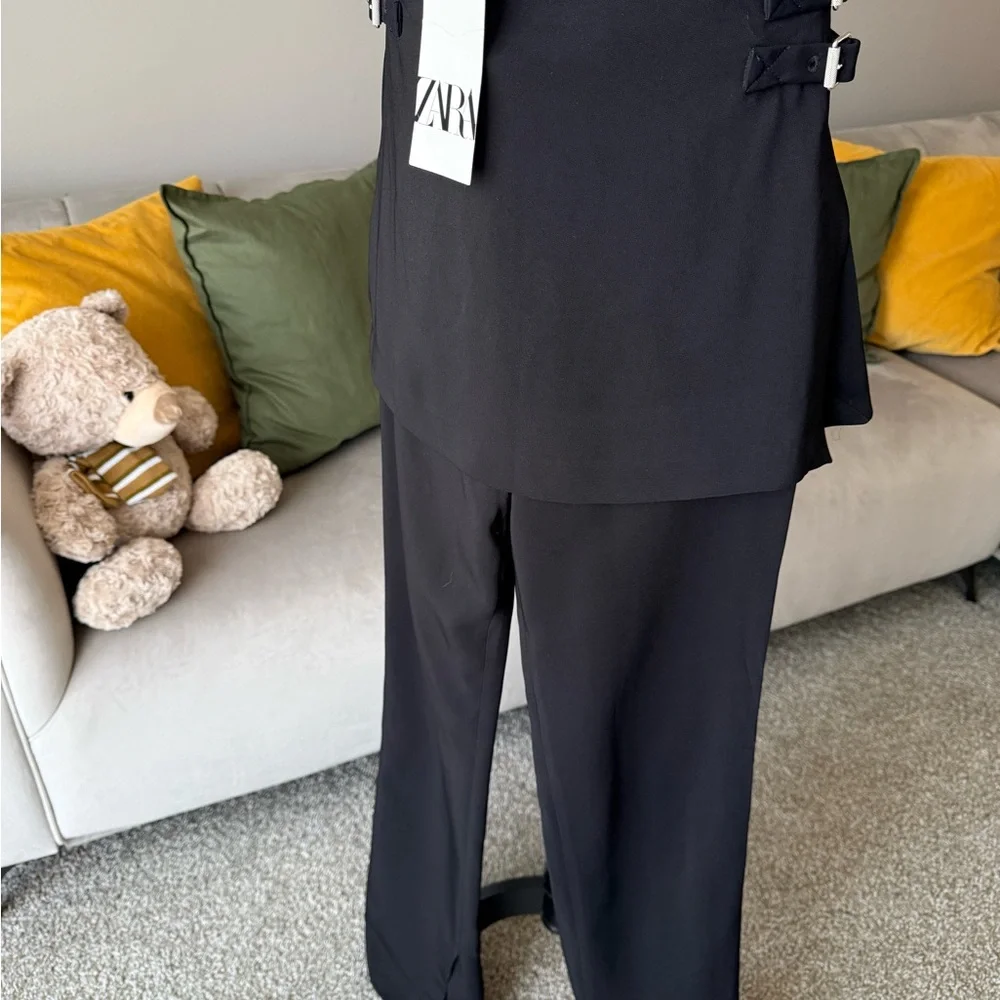 Zara Black Wide Leg Women's Pants - Picture 2 of 6